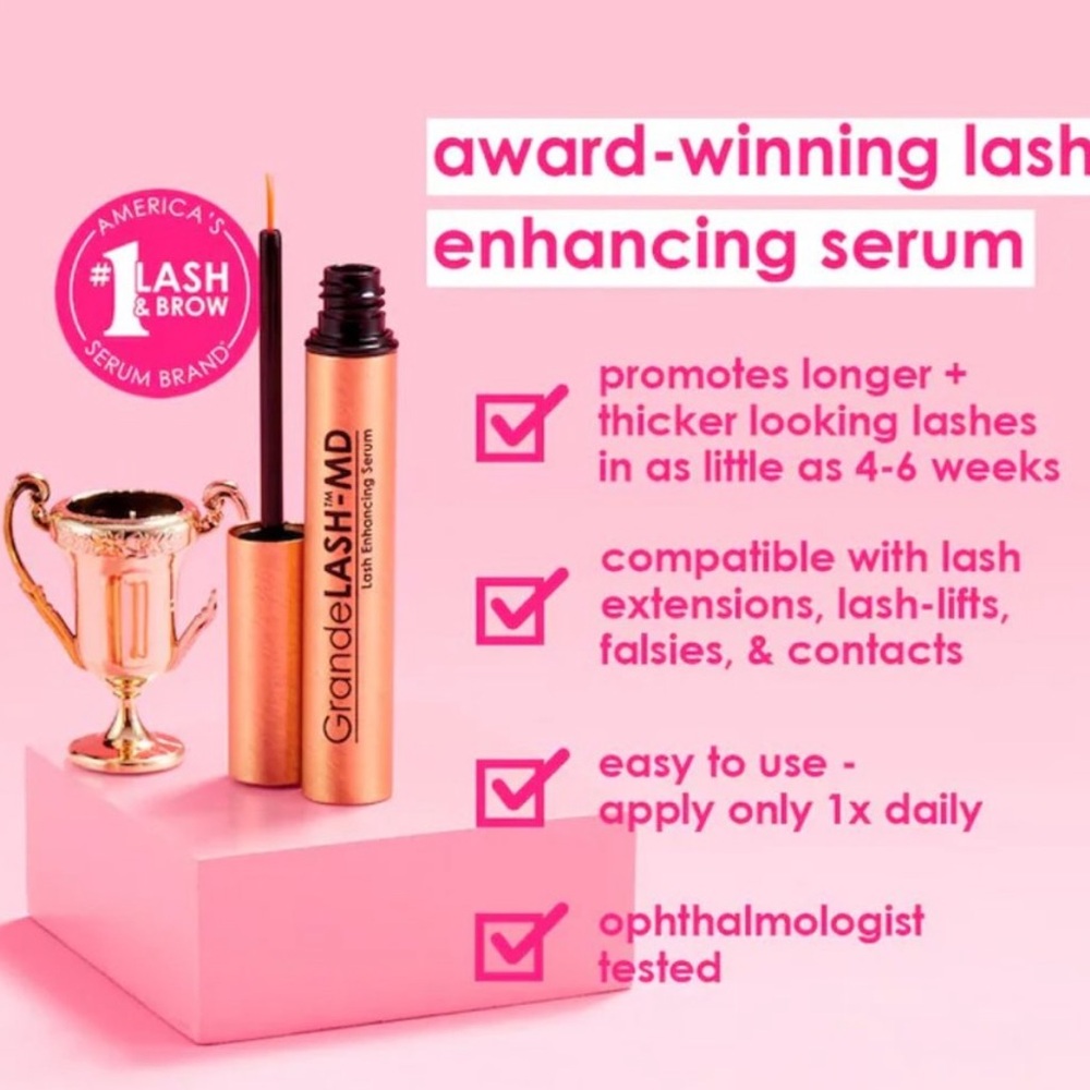 NIB Grande Cosmetics GrandeLASH - MD Lash Enhancing Serum Full Sz 3 Month $68.00